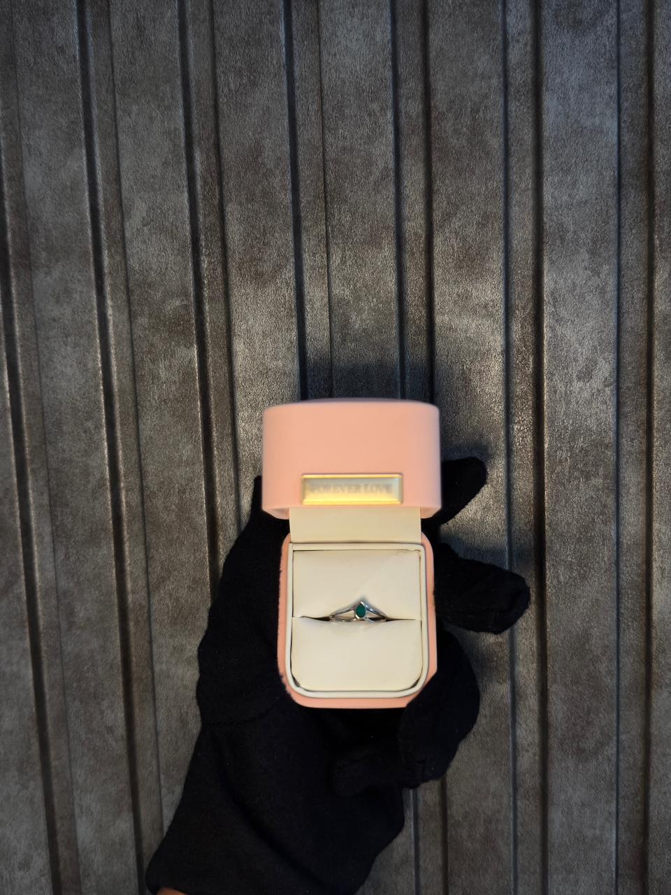Anillo Lágrima Oro Blanco